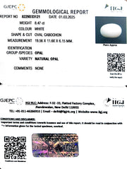 8.47/CT Natural Opal with Govt. Lab Certificate